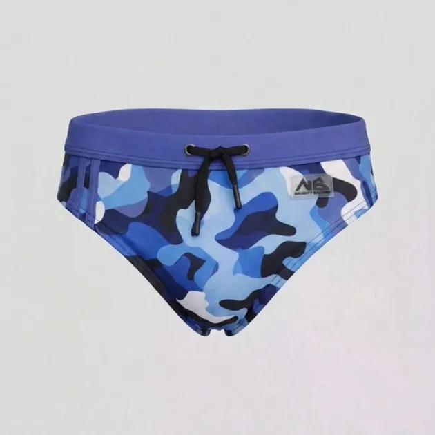 Blue Swim Slip Camouflage
