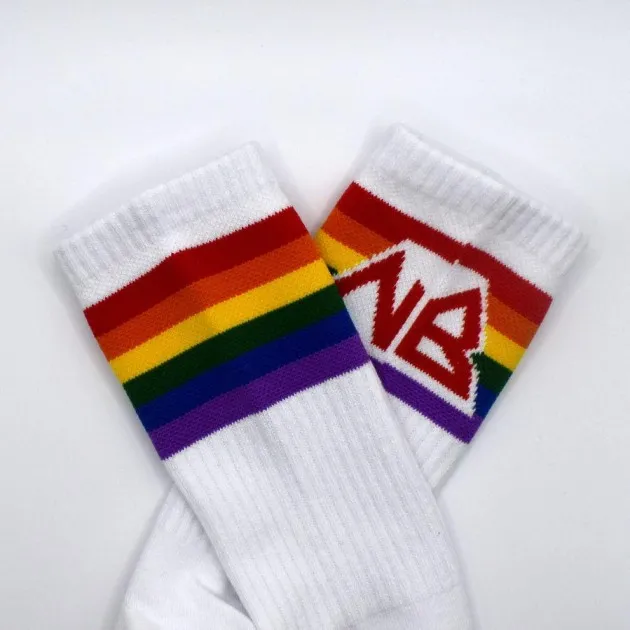 Pride White Crew Sock