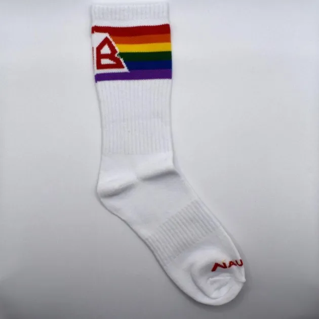 Pride White Crew Sock