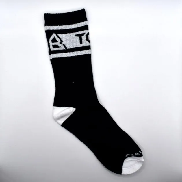 Top Black Crew Sock