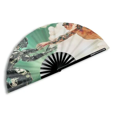 Hand Fan Creation Of Adam