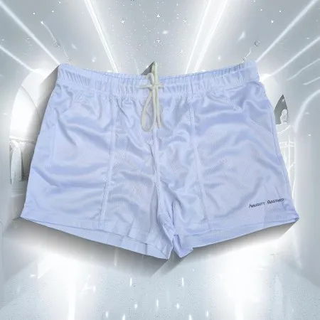 Solid White Mini Shorts